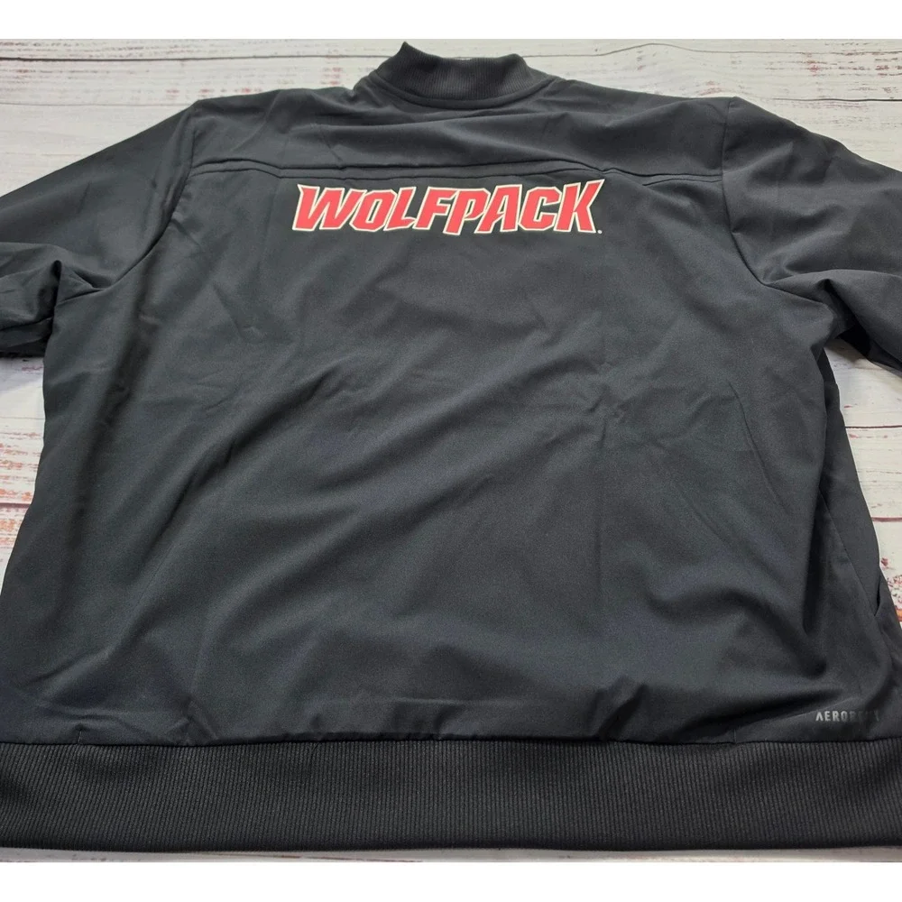 Adidas Urban Bomber Jacket Mens XL Black NWT NC State Wolfpack Aeroready